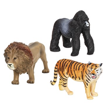 Terra Orman Hayvanları 3'lü Set Aslan,Kaplan ve Goril